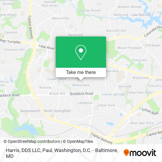 Harris, DDS LLC, Paul map