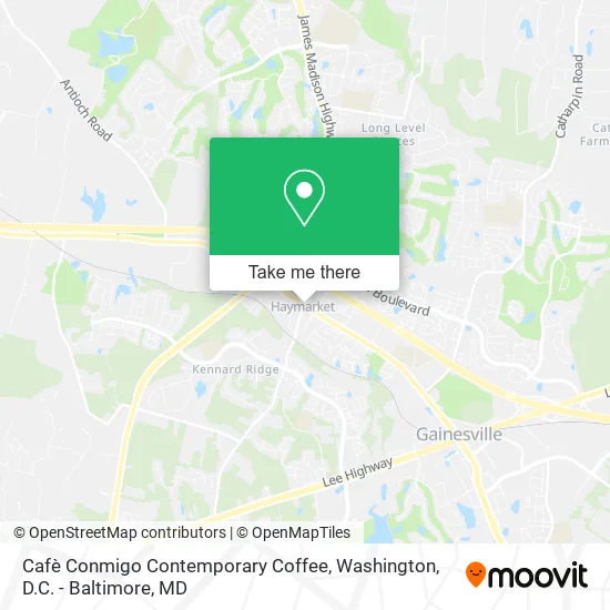 Cafè Conmigo Contemporary Coffee map