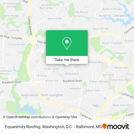 Equanimity Roofing map