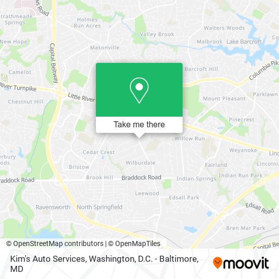 Kim's Auto Services map