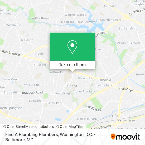 Find A Plumbing Plumbers map