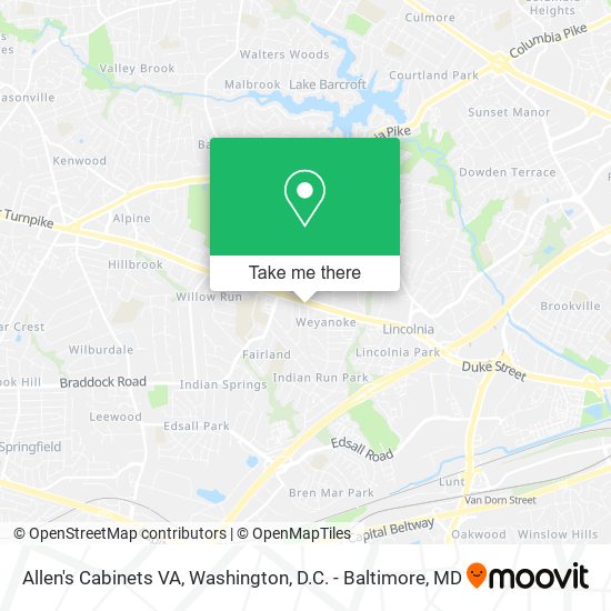 Mapa de Allen's Cabinets VA