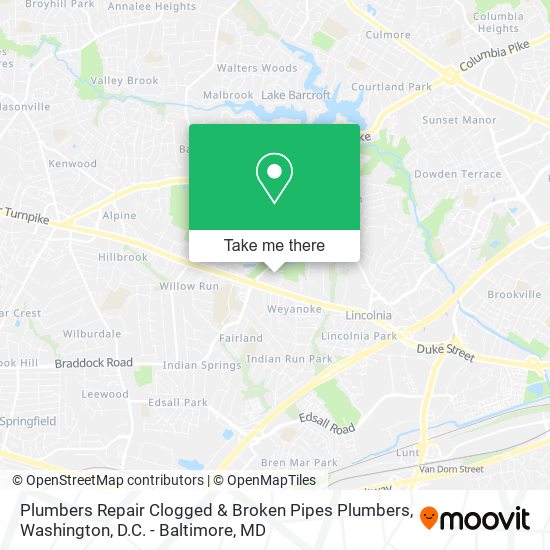 Plumbers Repair Clogged & Broken Pipes Plumbers map