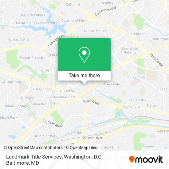 Landmark Title Services map