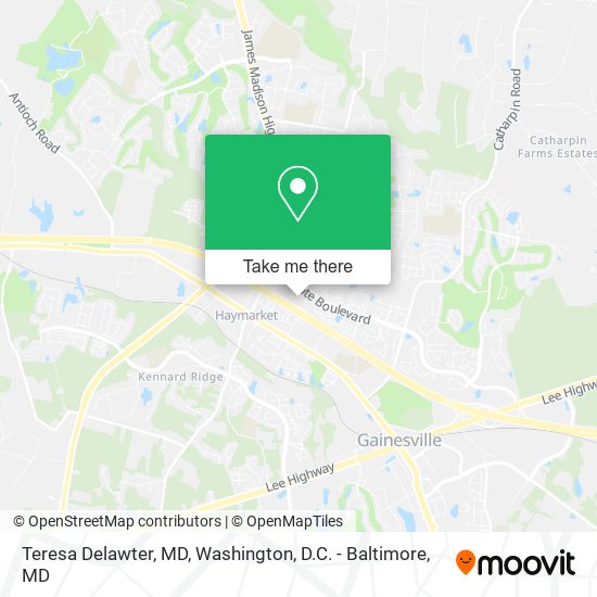 Teresa Delawter, MD map