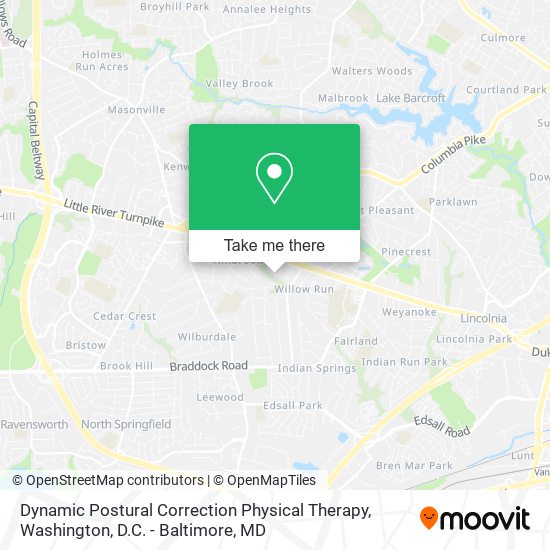 Dynamic Postural Correction Physical Therapy map