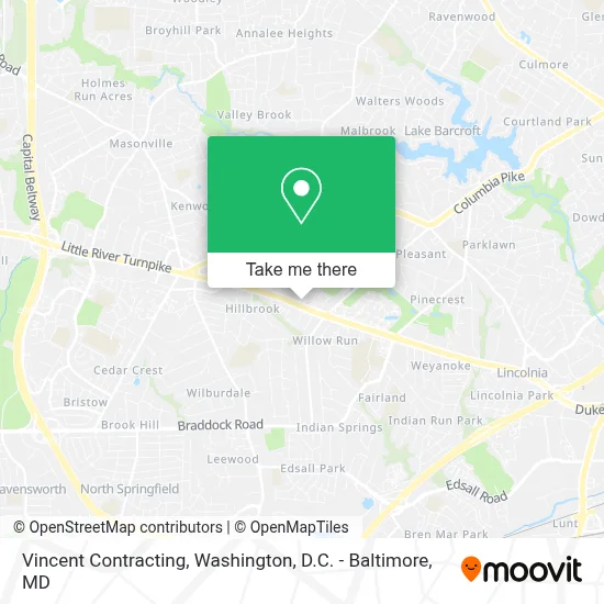 Vincent Contracting map