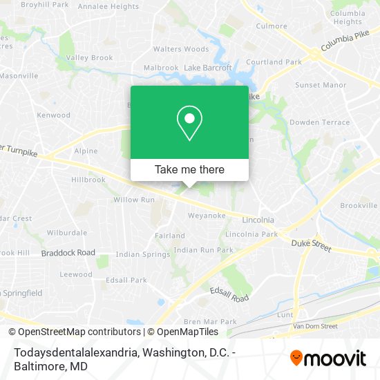 Todaysdentalalexandria map
