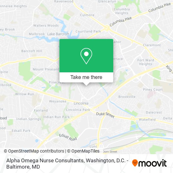 Mapa de Alpha Omega Nurse Consultants