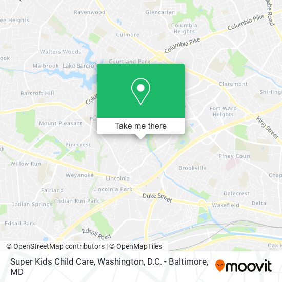 Mapa de Super Kids Child Care