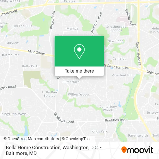 Bella Home Construction map
