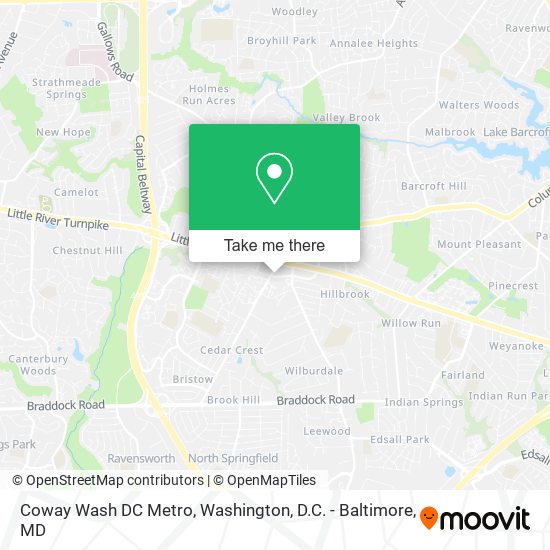 Coway Wash DC Metro map