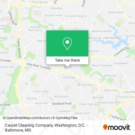 Carpet Cleaning Company map