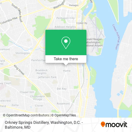 Orkney Springs Distillery map