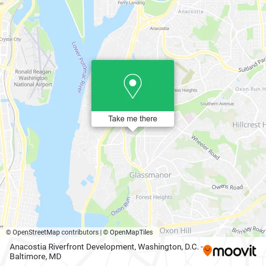 Mapa de Anacostia Riverfront Development