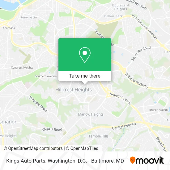 Kings Auto Parts map