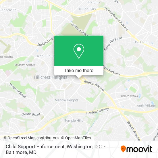 Mapa de Child Support Enforcement