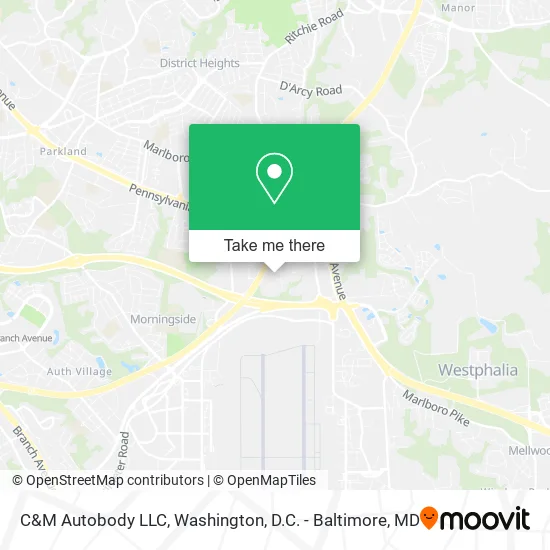 Mapa de C&M Autobody LLC