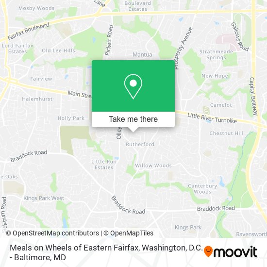 Mapa de Meals on Wheels of Eastern Fairfax