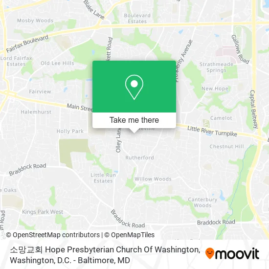 소망교회 Hope Presbyterian Church Of Washington map