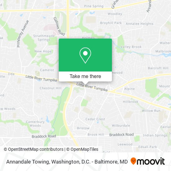 Annandale Towing map