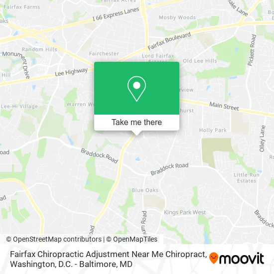 Fairfax Chiropractic Adjustment Near Me Chiropract map