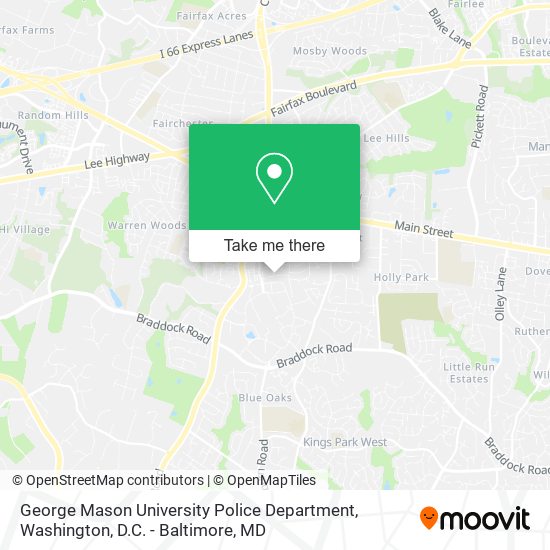 George Mason University Police Department map