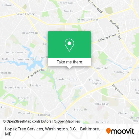 Lopez Tree Services map