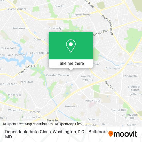 Mapa de Dependable Auto Glass