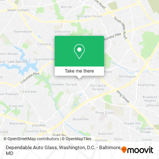 Dependable Auto Glass map