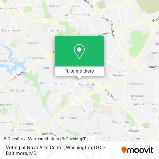 Voting at Nova Arts Center map