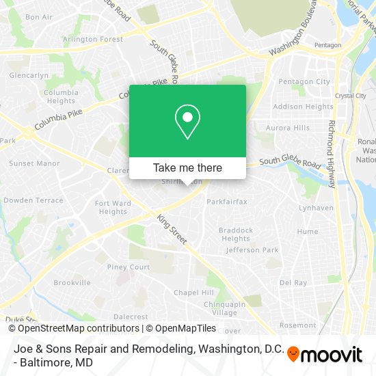 Mapa de Joe & Sons Repair and Remodeling