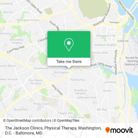 The Jackson Clinics, Physical Therapy map