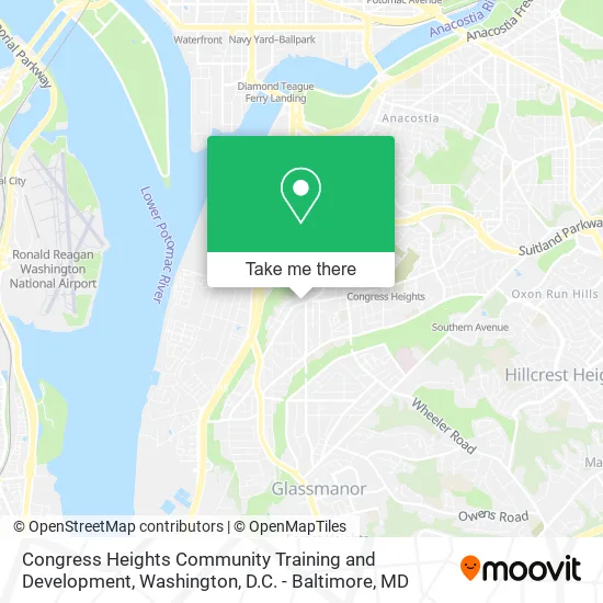 Congress Heights Community Training and Development map
