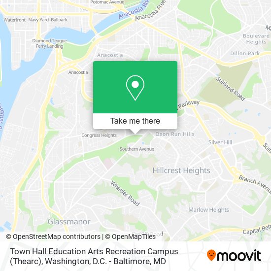 Town Hall Education Arts Recreation Campus (Thearc) map