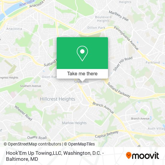 Hook'Em Up Towing,LLC map