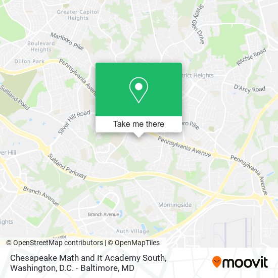 Mapa de Chesapeake Math and It Academy South