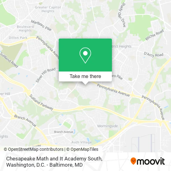 Chesapeake Math and It Academy South map