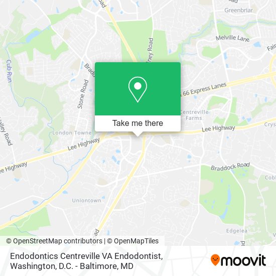 Mapa de Endodontics Centreville VA Endodontist