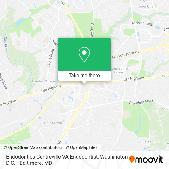 Endodontics Centreville VA Endodontist map