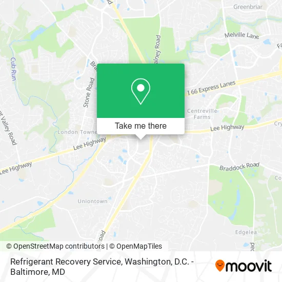 Refrigerant Recovery Service map