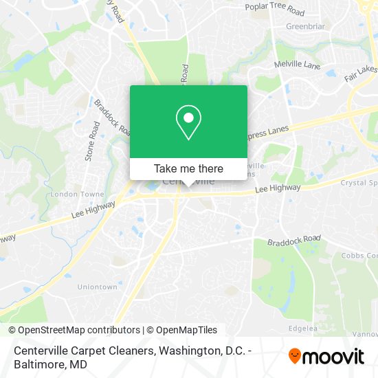 Centerville Carpet Cleaners map