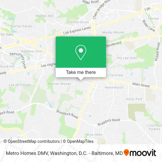 Metro Homes DMV map