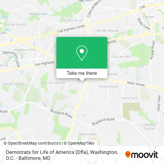 Mapa de Democrats for Life of America (Dfla)