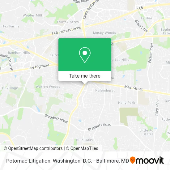 Potomac Litigation map