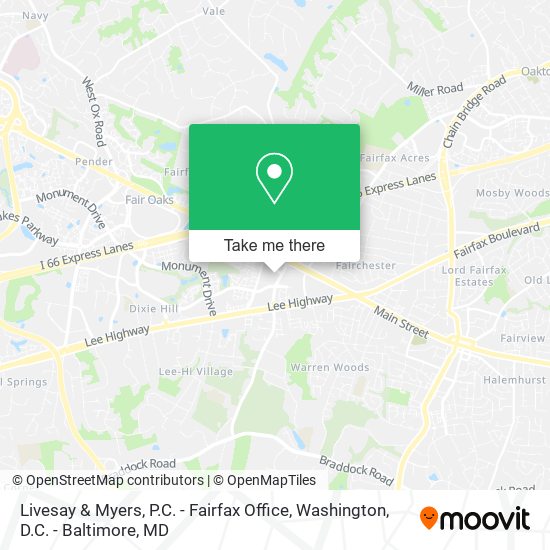 Livesay & Myers, P.C. - Fairfax Office map