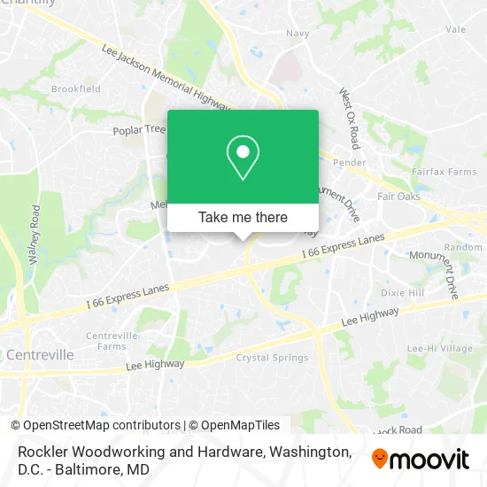 Mapa de Rockler Woodworking and Hardware