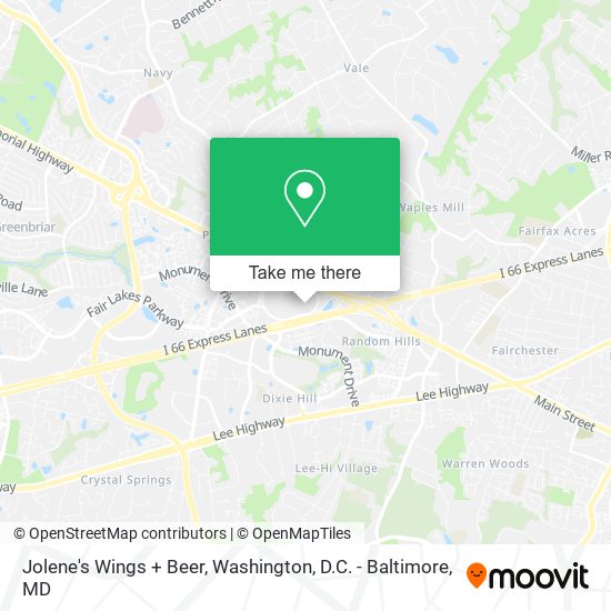 Jolene's Wings + Beer map