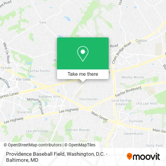 Providence Baseball Field map