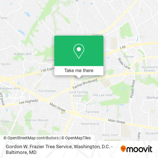 Gordon W. Frazier Tree Service map